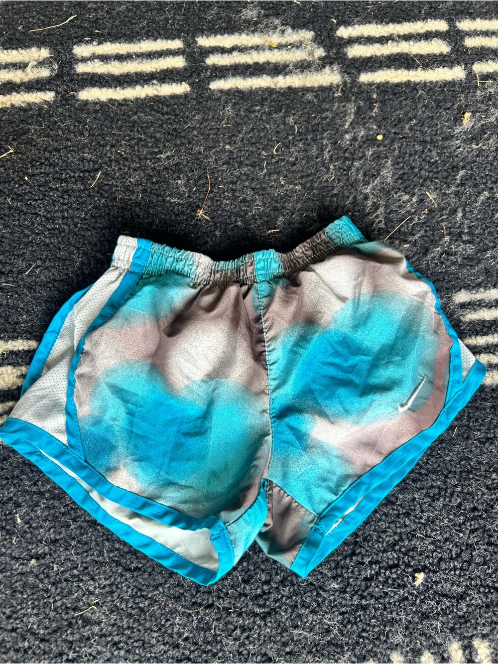 Nike girls Teal Gray Running Shorts